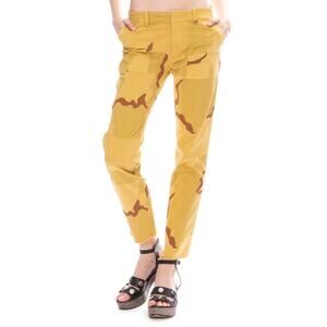nwot NILI LOTAN Pants Women 8 Camo “Jenna” Straight Raw-Hem Stretch Cotton USA